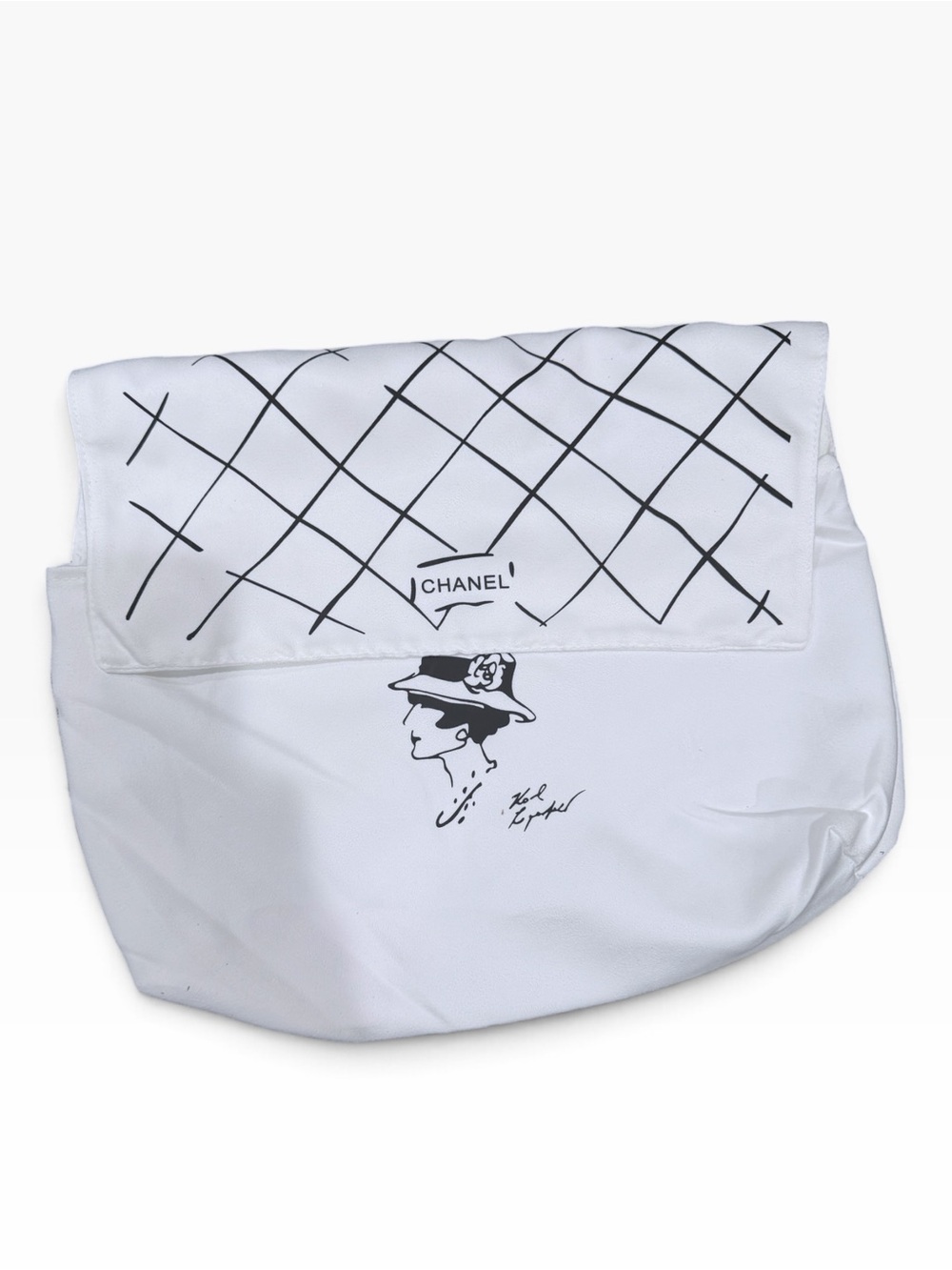 CHANEL Classic Flap ICOT1 Dust Bag Karl Lagerfeld Coco Sketch